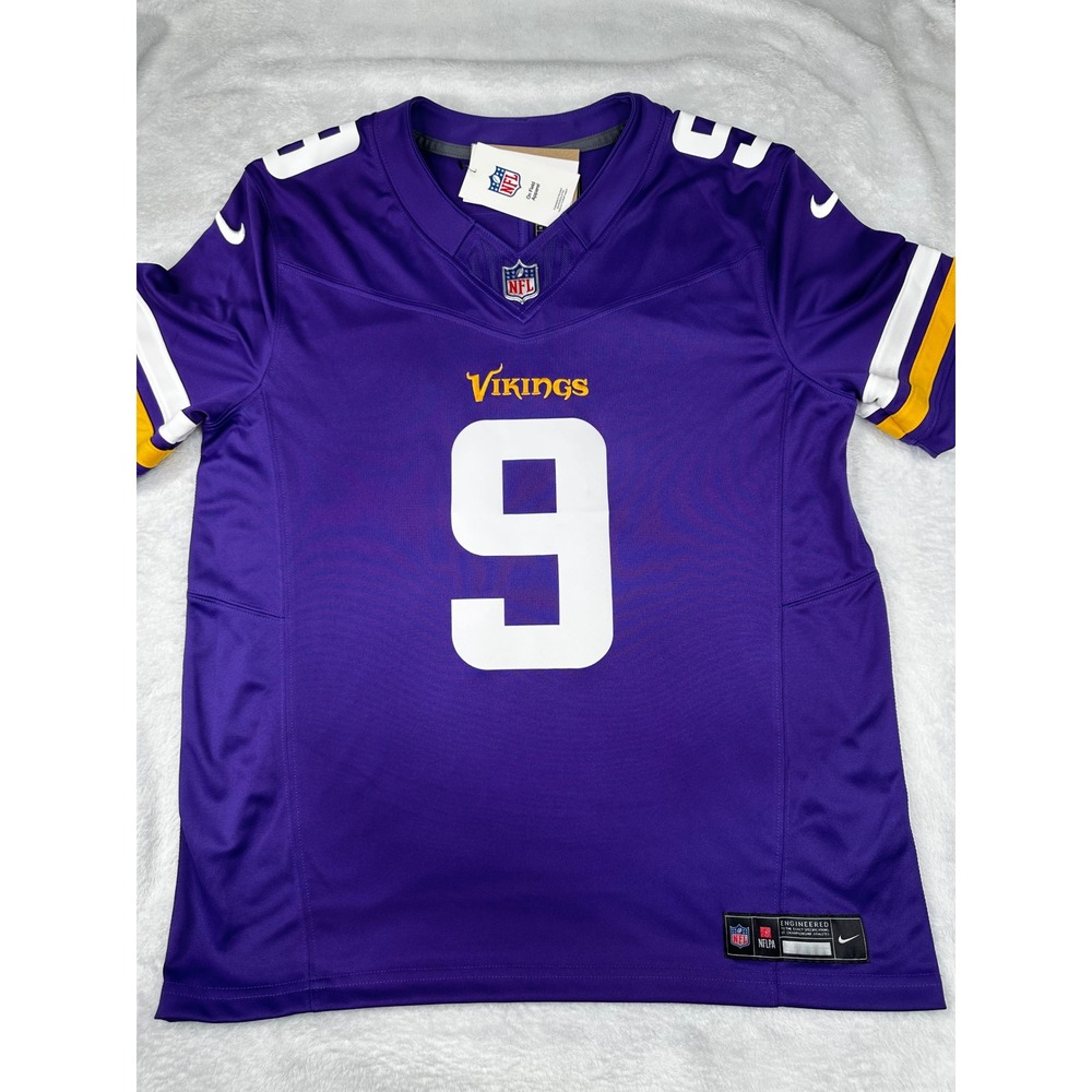 Nike Mens Minnesota Vikings JJ McCarthy 9 Purple NFL Game Jersey New Medium